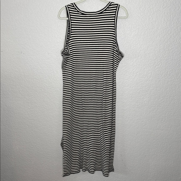 Rails Ribbed Tank Dress Black White Stripe XL Casual Vacation Beach Everyday - Picture 7 of 8